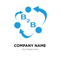 Obraz premium b2b company logo design template, colorful vector icon for your business, brand sign and symbol