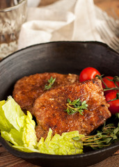 Parmesan crusted pork chops