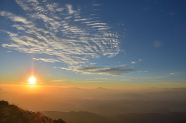 鹿島槍ヶ岳から見る日の出