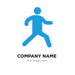 Running person company logo design template, colorful vector icon for your business, brand sign and symbol