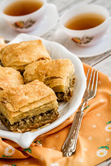 Tatar Borek, Gobete with Meat, Traditional Food from Turkey