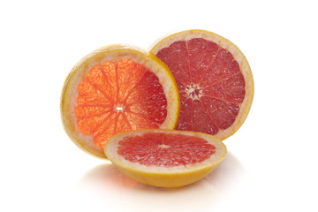 Fototapeta na wymiar Grapefruits on white background