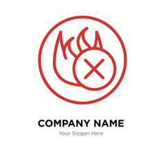 fire retardant company logo design template, colorful vector icon for your business, brand sign and symbol