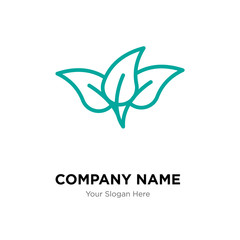 Herbs leaves for natural spa treatment company logo design template, colorful vector icon for your business, brand sign and symbol
