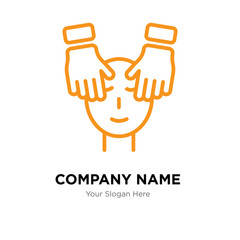 Spa facial treatment with mask and massages company logo design template, colorful vector icon for your business, brand sign and symbol