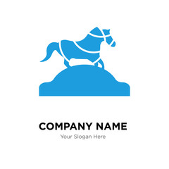 Horse company logo design template, colorful vector icon for your business, brand sign and symbol