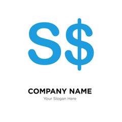 Singapore currency company logo design template, colorful vector icon for your business, brand sign and symbol