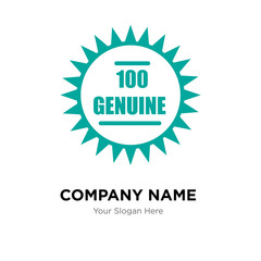 100 genuine company logo design template, colorful vector icon for your business, brand sign and symbol