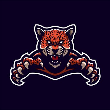 jaguar/leopard esport gaming mascot logo template
