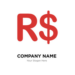 Brazil currency company logo design template, colorful vector icon for your business, brand sign and symbol