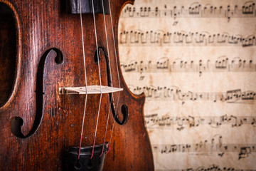 Fototapeta premium Detal w talii skrzypiec