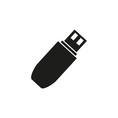 Flash drive of black icon