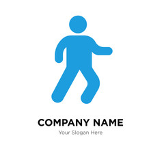 Man walking company logo design template, colorful vector icon for your business, brand sign and symbol