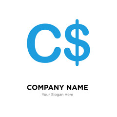 Canada currency company logo design template, colorful vector icon for your business, brand sign and symbol