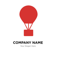 Hot air balloon company logo design template, colorful vector icon for your business, brand sign and symbol
