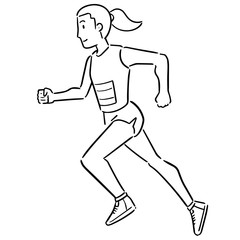 Fototapeta na wymiar vector of woman running