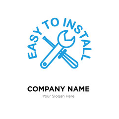 easy to install company logo design template, colorful vector icon for your business, brand sign and symbol
