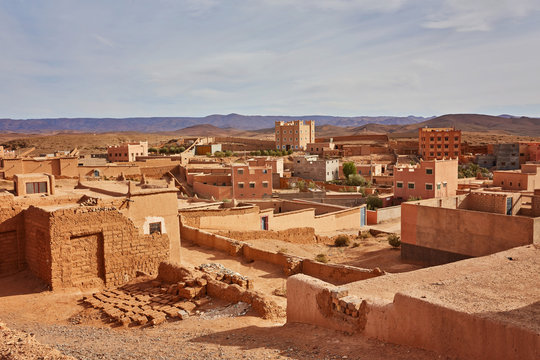 Kasbah Ait Ben Haddou in the Atlas Mountains of Morocco. UNESCO World Heritage Site since 1987.