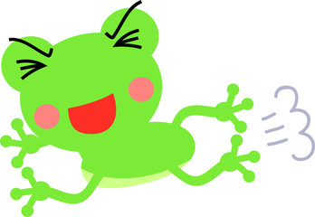 Jumping frog illustration