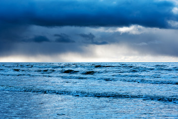 Naklejka na ściany i meble Stormy Baltic sea.