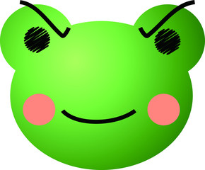 Frog's face illustration