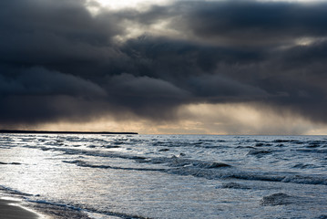 Obraz premium Stormy Baltic sea.