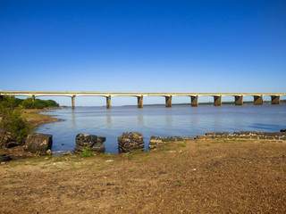 International Bridge "Getulio Vargas-Agustin Pedro Justo" on the border between Brazil and Argentina (Uruguaiana, Brazil)