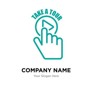 take a tour company logo design template, colorful vector icon for your business, brand sign and symbol