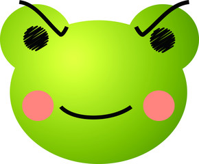 Frog's face illustration 2