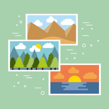 collection gallery photo artistic picture vector illustration