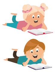 children's characters of people. school pupils, vector