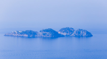 Vista de Li Galli, an archipelago belonging to the town of Positano, a few kilometers south of the Sorrento peninsula and consists of three islands