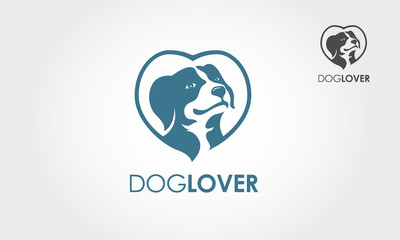 Dog Lover Vector Logo Template. Playful logo that best for dog shop, dog lover community, animal shelter, dog kennel.