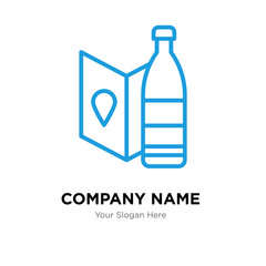Bottle company logo design template, colorful vector icon for your business, brand sign and symbol
