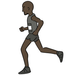 Fototapeta na wymiar vector of man running