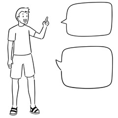 vector set of man talking