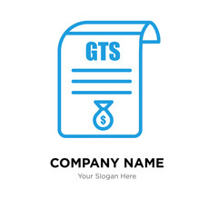 gst company logo design template, colorful vector icon for your business, brand sign and symbol