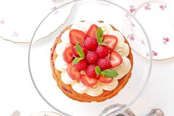 イチゴ、タルト、ケーキ