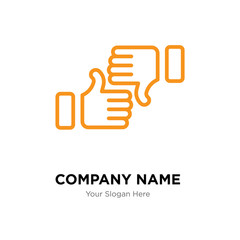 Thumbs up company logo design template, colorful vector icon for your business, brand sign and symbol