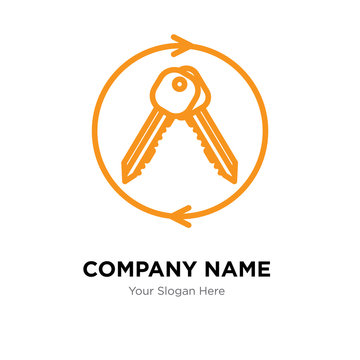 turnkey company logo design template, colorful vector icon for your business, brand sign and symbol