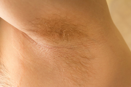 Hairy man's armpit