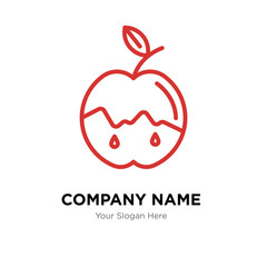Apple and Honey company logo design template, colorful vector icon for your business, brand sign and symbol
