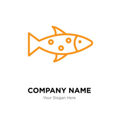 Fish company logo design template, colorful vector icon for your business, brand sign and symbol
