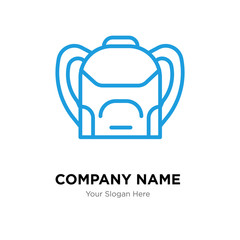 Obraz premium Backpack company logo design template, colorful vector icon for your business, brand sign and symbol
