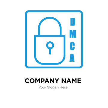 dmca company logo design template, colorful vector icon for your business, brand sign and symbol