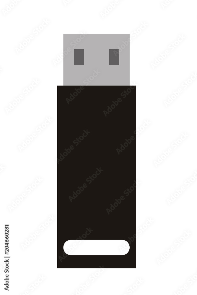 Poster usb memory flash icon vector illustration design