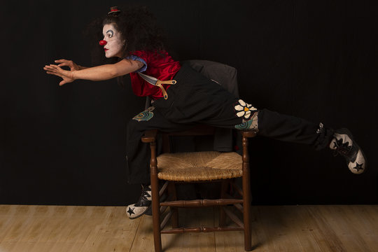 Payaso en una sesi&oacute;n de estudio
