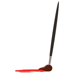 paint brush artistic tool vector illustration design