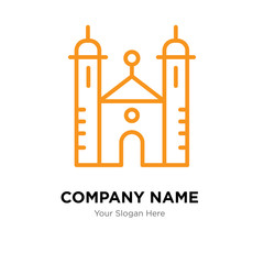 Synagogue company logo design template, colorful vector icon for your business, brand sign and symbol