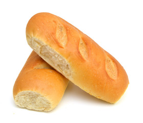 breads on a white background